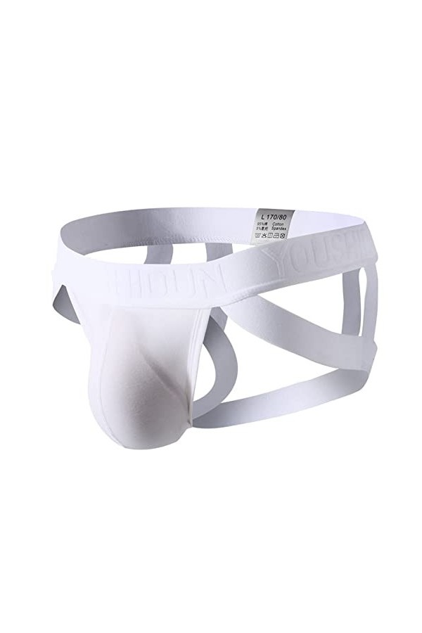 FGUUTYM Sous-vêtement pour homme - Sexy - Low Rise - Thread Ice Thread - Mode Ride Up, Blanc., M