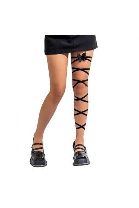 Chaîne de cuisse en forme de papillon en ruban sexy pour filles chaudes - Chaîne de jambe élastique tendance pour boîte de nu