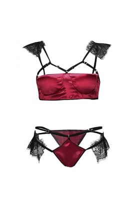Lingerie Sexy Ensemble Femme Sexy Vêtements De Nuit Dentelle sous-Vetements 2 Pièce Ensemble Soutien Gorge et String Erotique