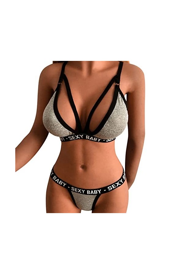 Ensemble Soutien Gorge et String Femme Dentelle Vêtements De Nuit 2 Pièce Lingerie Sexy Ensemble Sexy sous-Vetements Erotique