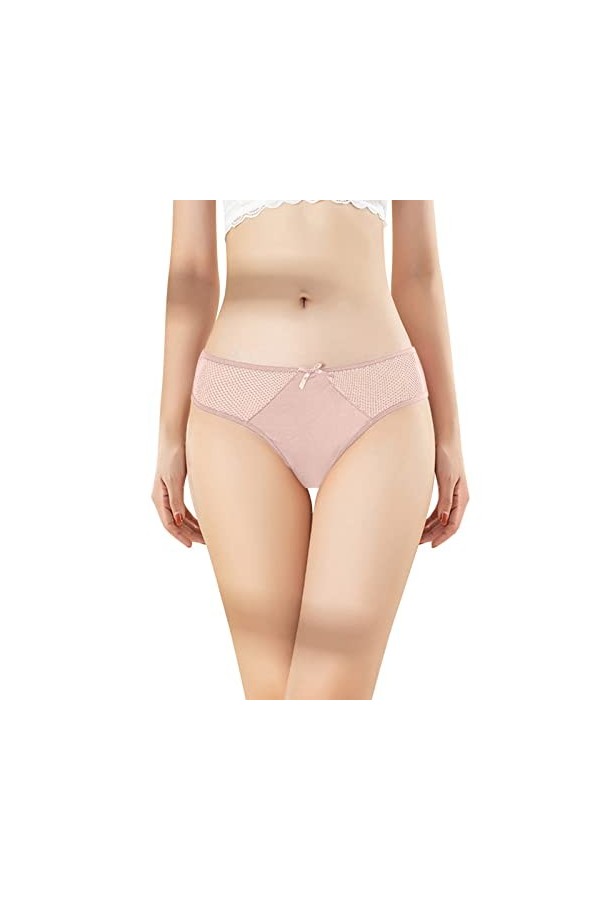 LDadgf Culotte en soie glacée pour homme, Rose, L