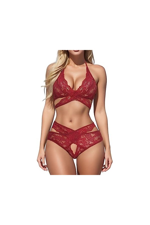 Lingerie Femme Sexy Ensemble Homme Sexy Hot y25k Lingerie sous-vêtements Neckband Dames Dentelle Mode Sexy Body Ouvert Sexy H