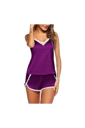 Générique sous-Vêtements Sexy pour Femmes Dentelle Ensemble Sleepwear Sexy-Lingerie Soie Pyjama Satin Femmes Up Night Wears 
