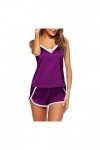 Générique sous-Vêtements Sexy pour Femmes Dentelle Ensemble Sleepwear Sexy-Lingerie Soie Pyjama Satin Femmes Up Night Wears 
