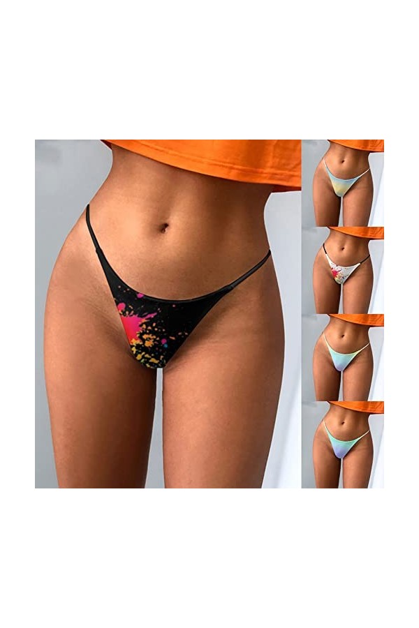 KEIZHUONIQIU G-String pour Tanga de Femme Erothique Slips Léger en Dentelle pour Femmculottes Creux Out Floral sous-Vêtements