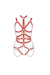 BANSSGOTH Full Cage Body Chain Harness pour femme Ensemble punk gothique Hollow Out Jarretière en tissu extensible réglable G