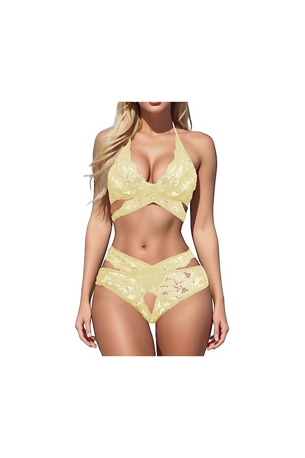 Lingerie Femme Sexy Ensemble Homme Sexy Hot y25k Lingerie sous-vêtements Neckband Dames Dentelle Mode Sexy Body Ouvert Sexy H