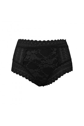 Nouvelle Culotte Chaude pour Les Femmes Crochet Dentelle Culotte à Lacets Sexy évider sous-vêtements en Coton Black, XXXXXL 