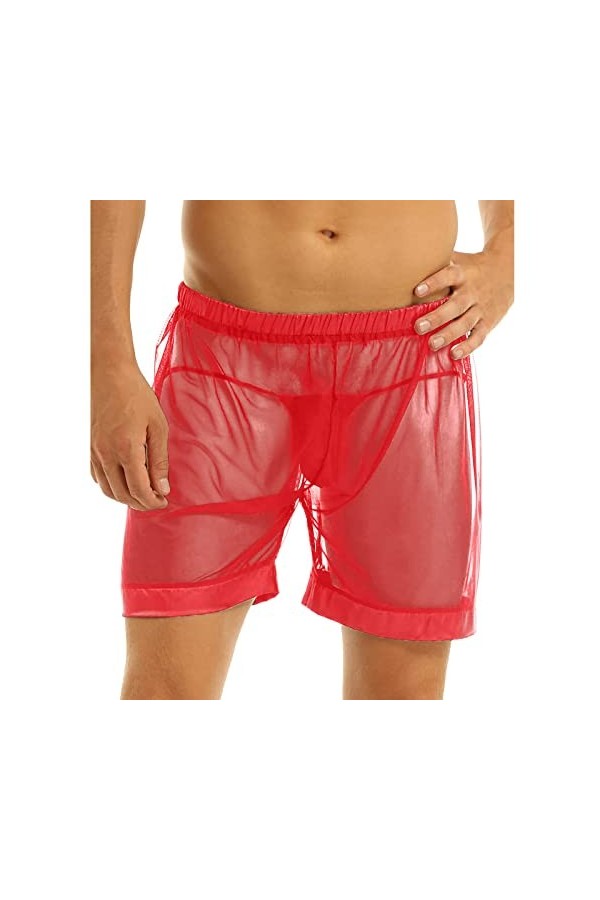 Ensemble de Lingerie Erothique Sexy Hot Dentelle sous-vêtements Sexy pour Hommes Boxer Slips Maille Respirante caleçons Homme