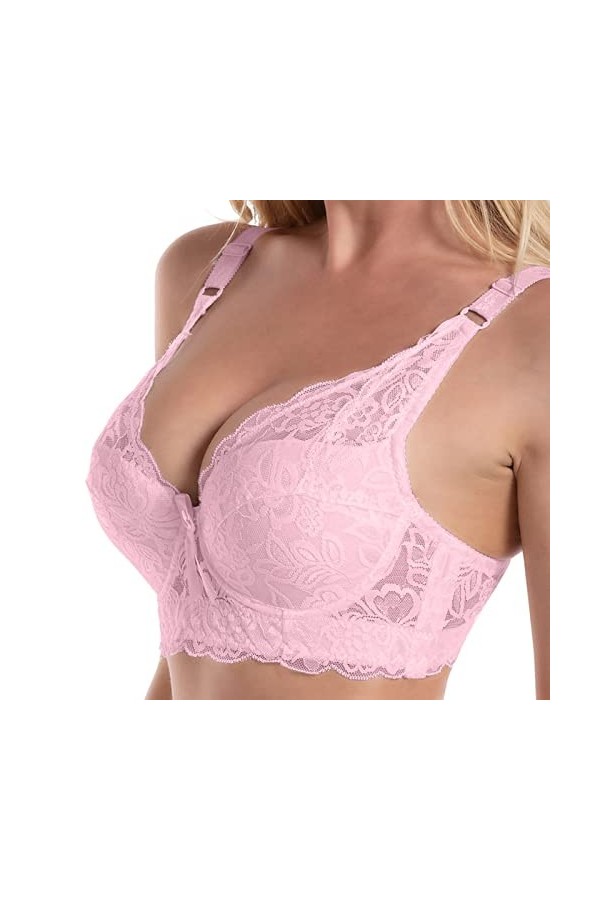 Femmes Ensemble de Lingerie Sexy Grande Taille Femmes Sexy Dentelle rassemblée Soutien-Gorge Sangles réglables Coupe du Sein 