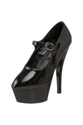 Pleaser Kiss-280 Kiss-280/B/M - Noir - BLK Pat BLK, 43 EU