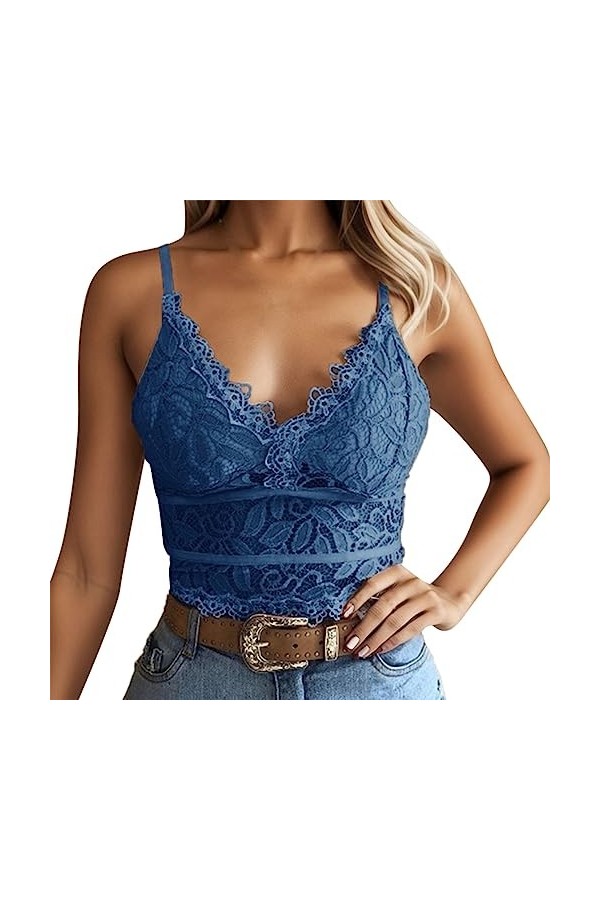 Lingerie Femme Sexy Ensemble Homme Sexy Hot y25k Wireless Crop Vest Plus Bra Lingerie Femmes sous-vêtements Taille Camisole V