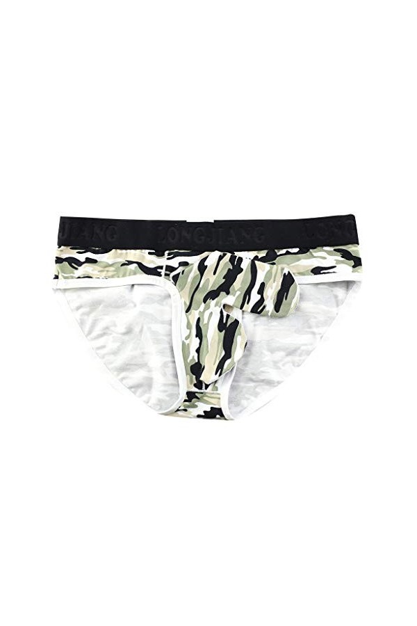 LOIJMK Culotte sexy pour homme, vert, M