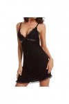 Ensemble de Lingerie Erothique Sexy Hot Dentelle Femmes Sexy Dentelle Chemise Chemise De Nuit Vêtements De Nuit Col en V Comp