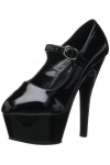 Pleaser Kiss-280 Kiss-280/B/M - Noir - BLK Pat BLK, 43 EU