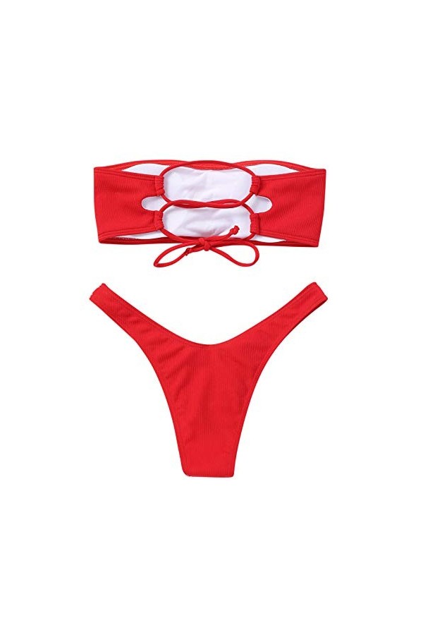 iYmitz Ensembles Sexy Femme Maillot de Bain Deux pièces pour Femme avec contrôle de la Taille