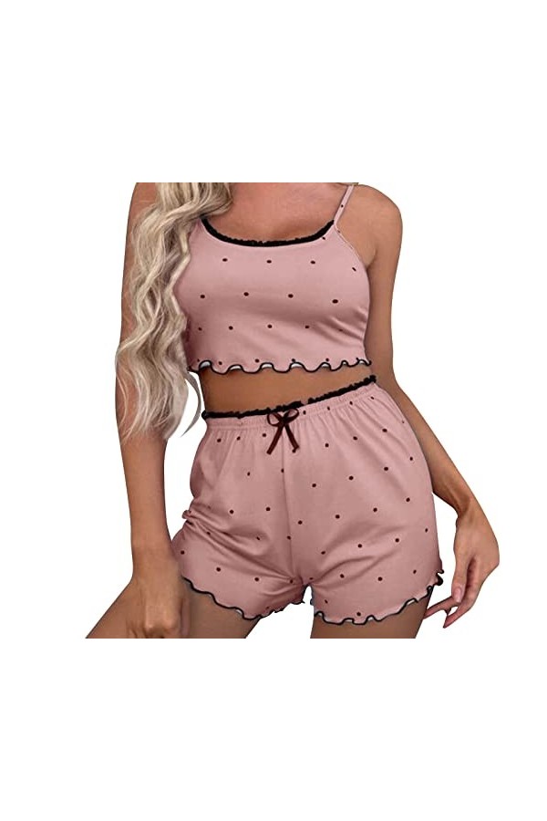 IQYU Lingerie Rouge Dentelle Noire Blanche Dentelle Glacée Soie Glace Lait Déchiqueté Hfür Home Doux Ensemble de Pyjama Impri