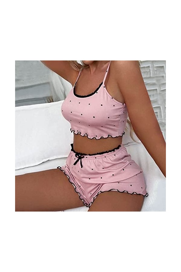 IQYU Lingerie Rouge Dentelle Noire Blanche Dentelle Glacée Soie Glace Lait Déchiqueté Hfür Home Doux Ensemble de Pyjama Impri
