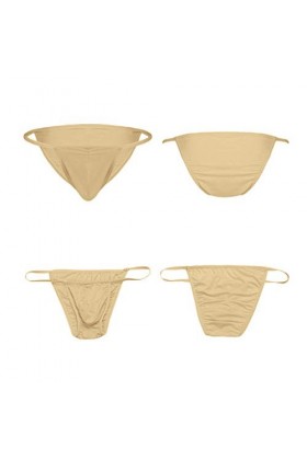 UOWEG Sexy Mens Stretch Bulge Pouch Bikini Briefs sous-vêtements sous-vêtements Lingerie Lit Khaki, M 