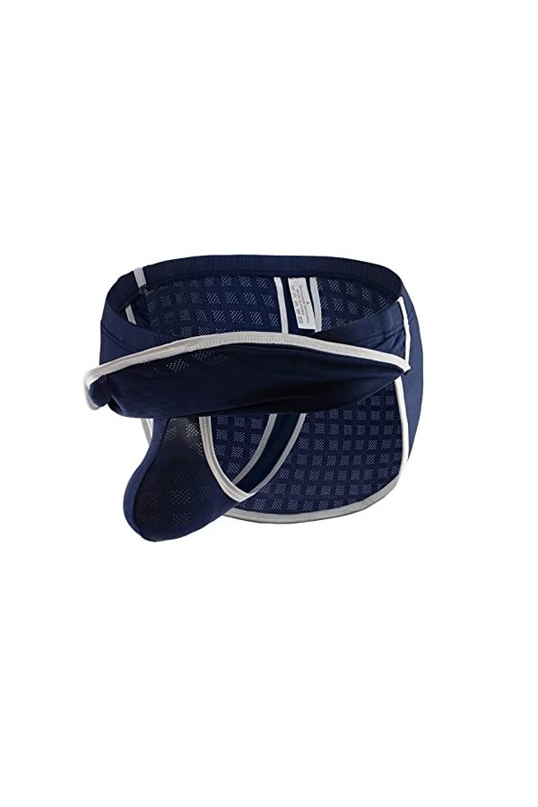 Sous-vêtements sexy en coton pour homme, compatibles avec la moto, sous-vêtements sexy et respirants, Marine, L