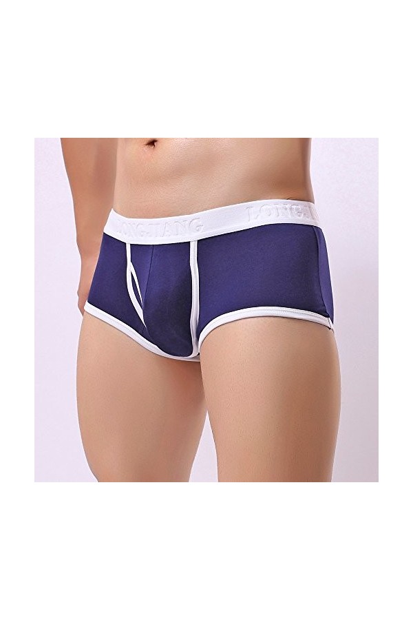 Boxer sans intervention pour homme - Sous-vêtement court - Poche solide - Sexy Breathe - Sous-vêtement en maille pour homme, 