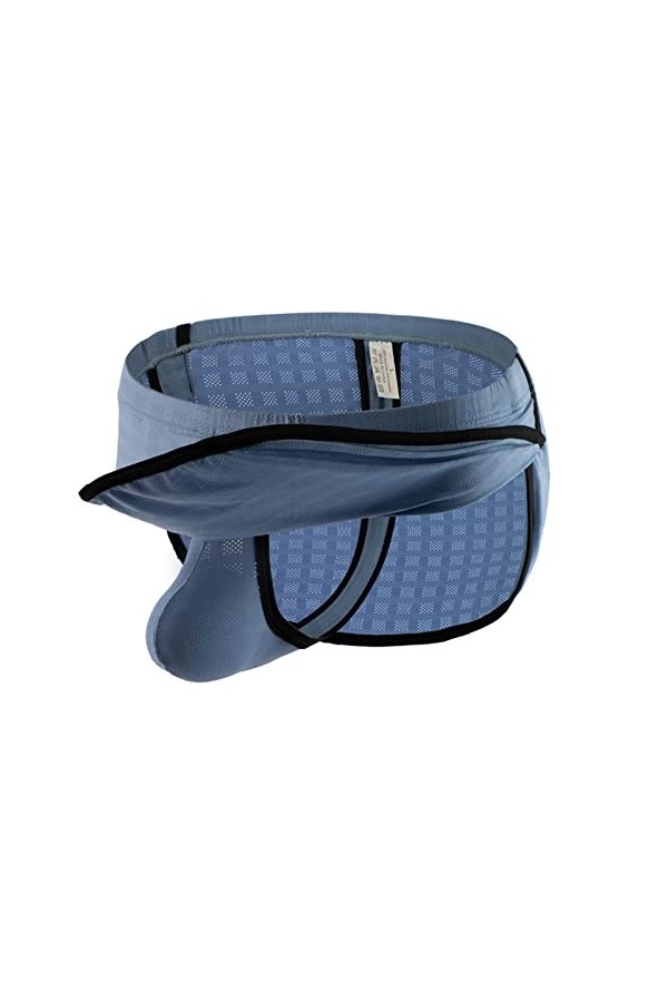 Sous-vêtements sexy en coton pour homme - Sous-vêtements sexy et respirants - Pour homme - Grande taille, bleu clair, M