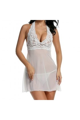 Lingerie Femme Sexy Ensemble Sexy sous Vêtements Sexy Hot Nuit Mini Short Sissy Érotique Clubwear Bandage Harness Mini Robe T