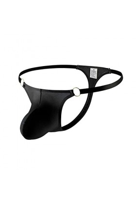 Junhasgood Générique Hommes Sexy Solide Couleur Respirant Taille Basse Tricoté Dentelle String String Briefs Costume Homme Se