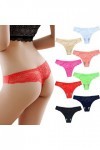 KEIZHUONIQIU Tanga-Strings et Tangas pour Femme Ouvert Slip Confortable Dentelle Culotte Taille Basse Pure Couleurs sous Vete