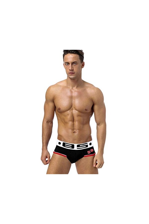 Slip confortable et respirant pour homme en coton super héros Sous-vêtements pour homme, Noir , M