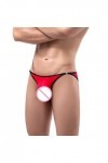 Hommes Mode Taille Basse Sexy Confortable Respirant Sous-Vêtements Hommes Sous-Vêtements Trunks, rouge, XL