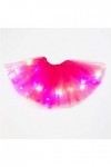 YRASILAND Jupe courte sexy pour femme - 3 niveaux En maille Avec petite LED tulle Rose guirlande lumineuse longue mariage fem