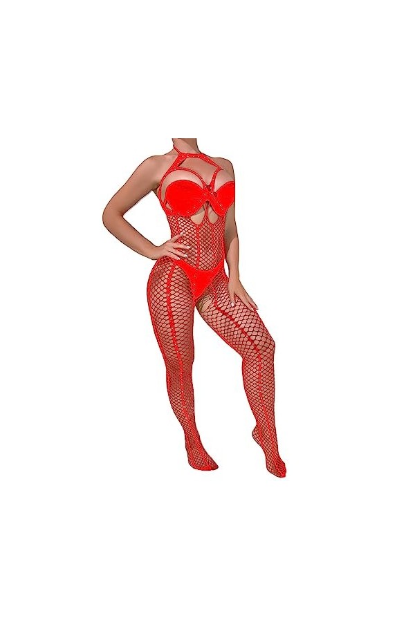 Lingerie Sexy Femme Coquine Hot, Nuisette Sexy Femme Robe de Nuit Lingerie Babydoll avec G-String Ensemble Lingerie Dentelle 