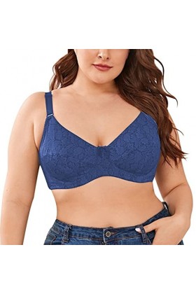 HANXIULIN Soutien-gorge en coton fin et fonctionnel pour femme - Soutien-gorge push-up à lavant - Soutien-gorge sans armatur