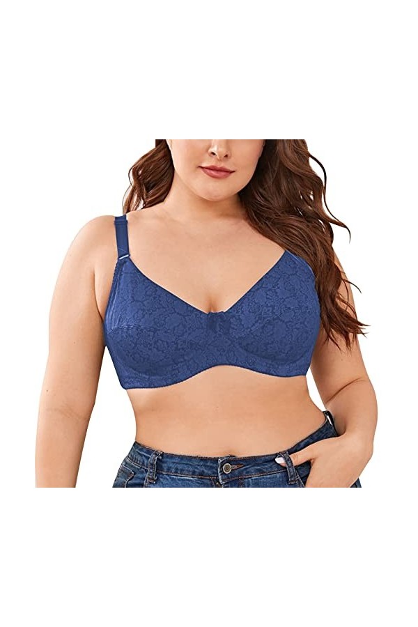 HANXIULIN Soutien-gorge en coton fin et fonctionnel pour femme - Soutien-gorge push-up à lavant - Soutien-gorge sans armatur