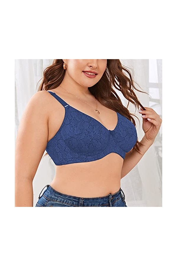 HANXIULIN Soutien-gorge en coton fin et fonctionnel pour femme - Soutien-gorge push-up à lavant - Soutien-gorge sans armatur
