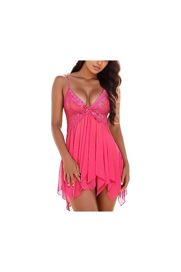 liaddkv Sous-vêtement de haute qualité avec motif floral sans bretelles en V pour femme avec sangle en dentelle et encolure s