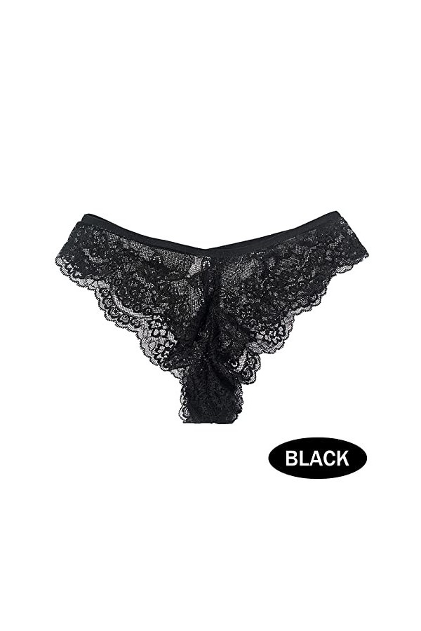Générique Culotte Taille Haute Femme Strings Dentelle Taille Basse Sensuelle Culotte Sexy Chic Slip Tanga Nuisettes Transpare