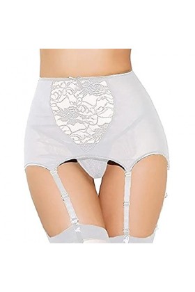 UOWEG Femmes Sexy Dentelle Cuisse-Hauts Jarretière Porte-Jarretelles Lingerie Ensemble Lingerie Rouge Sexy White, XXL 