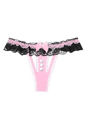 Générique Lingerie Femme Dentelle Sexy sous-vêtements Shorties sous-vêtements Couleur rayé Slips en Dentelle Lingerie Shorty 