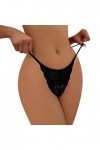 Culotte sexy pour femme Sentiment Pure Desire Creux Taille mi-haute Dentelle Coton Grande Taille Entrejambe Culotte Télécomma