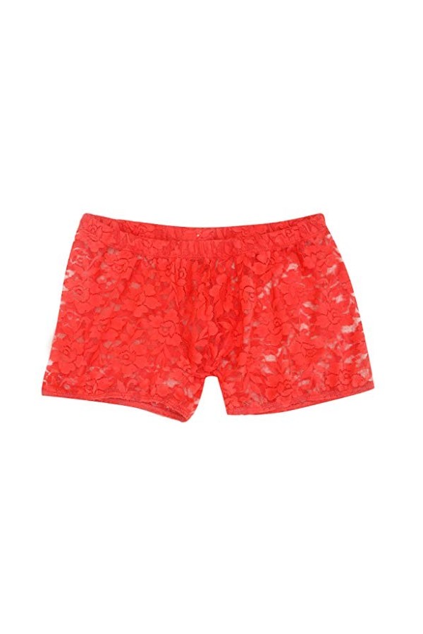 String Homme Sexy Hot Dentelle Slips Boxer Dentelle transparente taille sous-vêtements maillage sexy bas Boyshort Rose sous-v