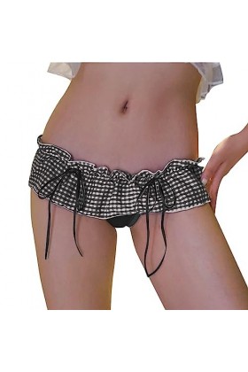 Culotte Femme Tanga String en Coton Slips Shorty Strings en Dentelle pour Femmes Sexy Taille Basse String sous-vêtements Mign