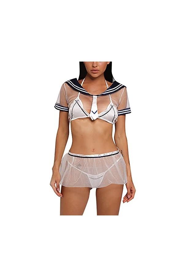 Briskorry Nuisette Satin pour Femme Chemise de Nuit avec Col en V Lingerie Spaghetti Strap Femmes Spaghetti Reglables Sling P