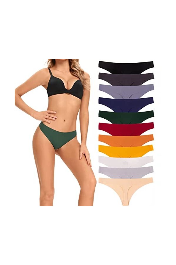 KEIZHUONIQIU String Pantalons et Tangas Dames en Sexy Slips Confortable Dentelle Culotte Creux Out Invisible sous-Vetements U