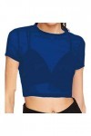 Générique Soutien Gorge Sexy Coquin T-Shirt décontracté à Manches Courtes en Maille Transparente pour Femmes Chemise De Nuit 