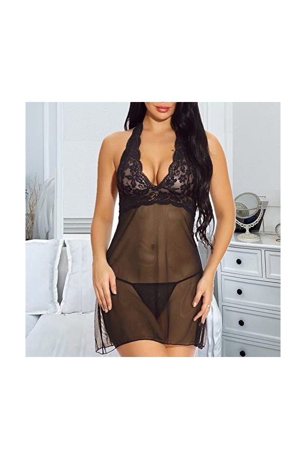 Lingerie Femme Sexy Ensemble Sexy sous Vêtements Sexy Hot Nuit Mini Short Sissy Érotique Clubwear Bandage Harness Mini Robe T