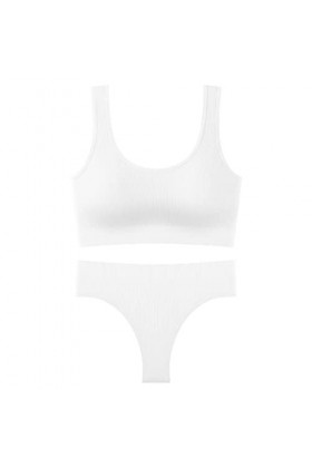 Lingerie Femme Sexy Ensemble Homme Sexy Hot y28.k Femmes 2 pièces col en U avec Soutien-Gorge rembourré Fronde Lingerie Gilet