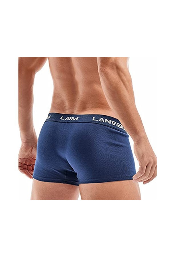 FGUUTYM Lot de boxers pour homme - Sexy Ride Up - Sous-vêtements, bleu foncé, XXL