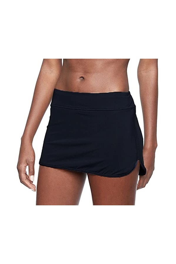 Feiboyy Jupe de natation 2 pièces pour femme - Réglable - Taille haute, Noir , XXL